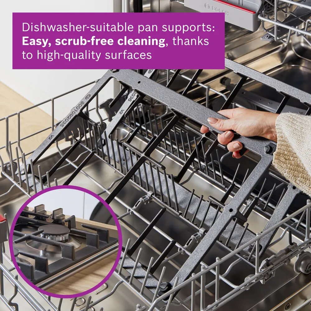 Bosch PCS7A5I90 Series 6 5 Burner Gas Hob, Stainless Steel