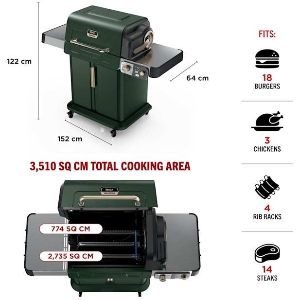 Ninja PG301UKGN Gas BBQ Grill, Green