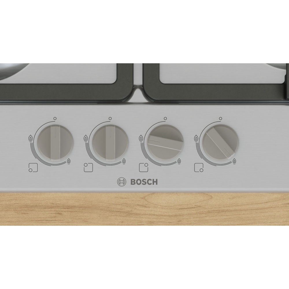 Bosch PGP6B5K90 Series 4 4 Burner Gas Hob, Stainless Steel