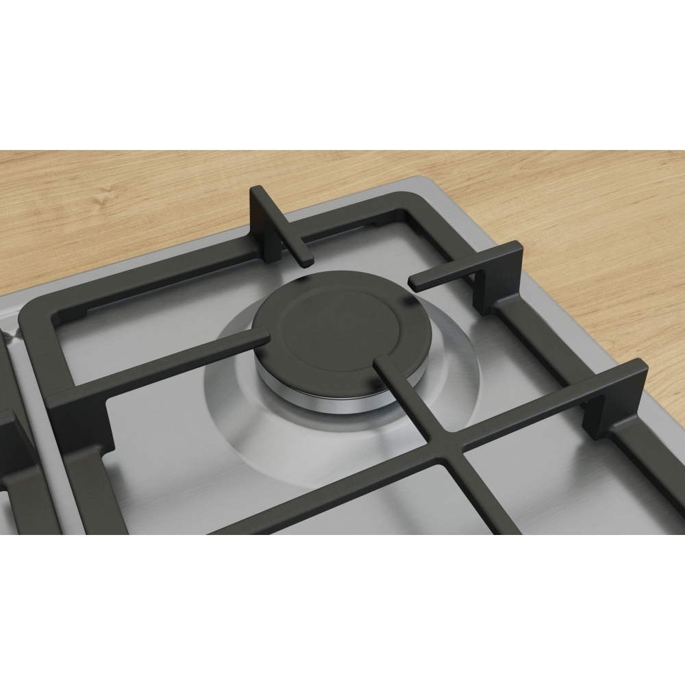 Bosch PGP6B5K90 Series 4 4 Burner Gas Hob, Stainless Steel