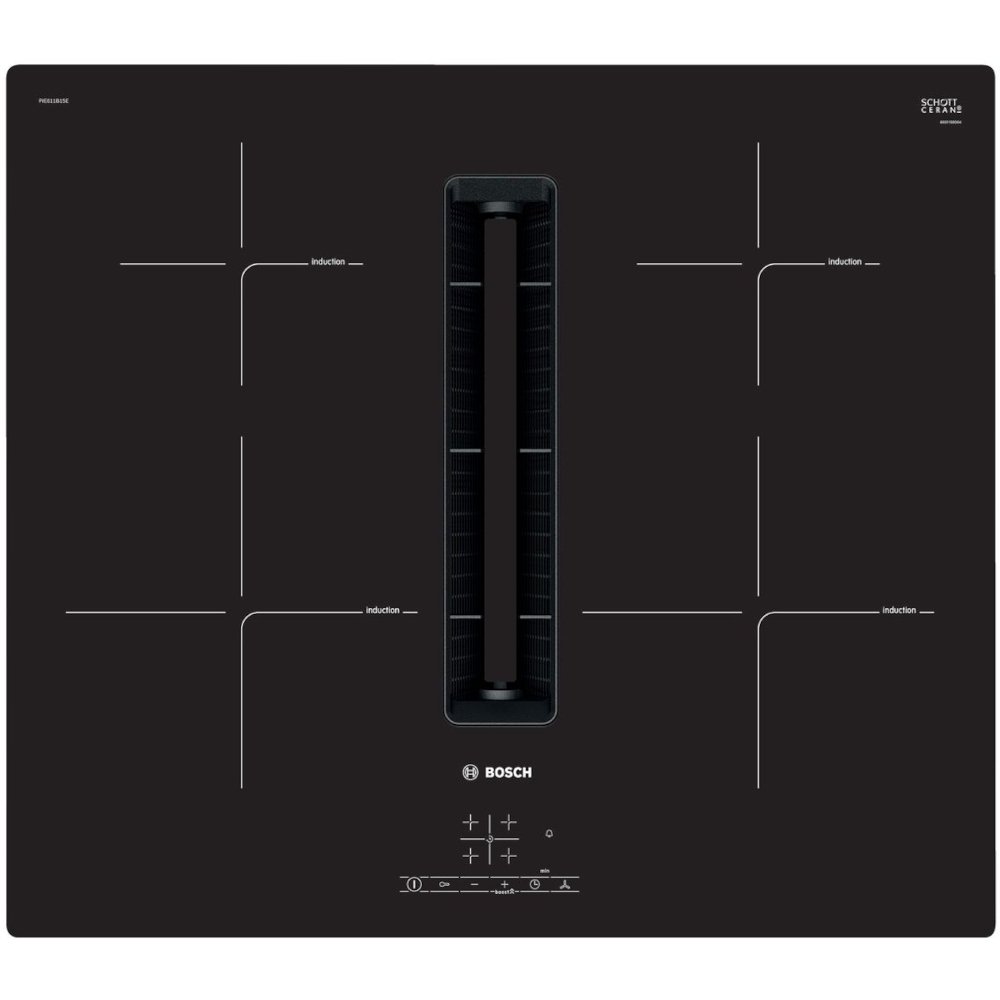 Bosch Series 4 PIE611B15E Induction Hob with Extractor, Frameless