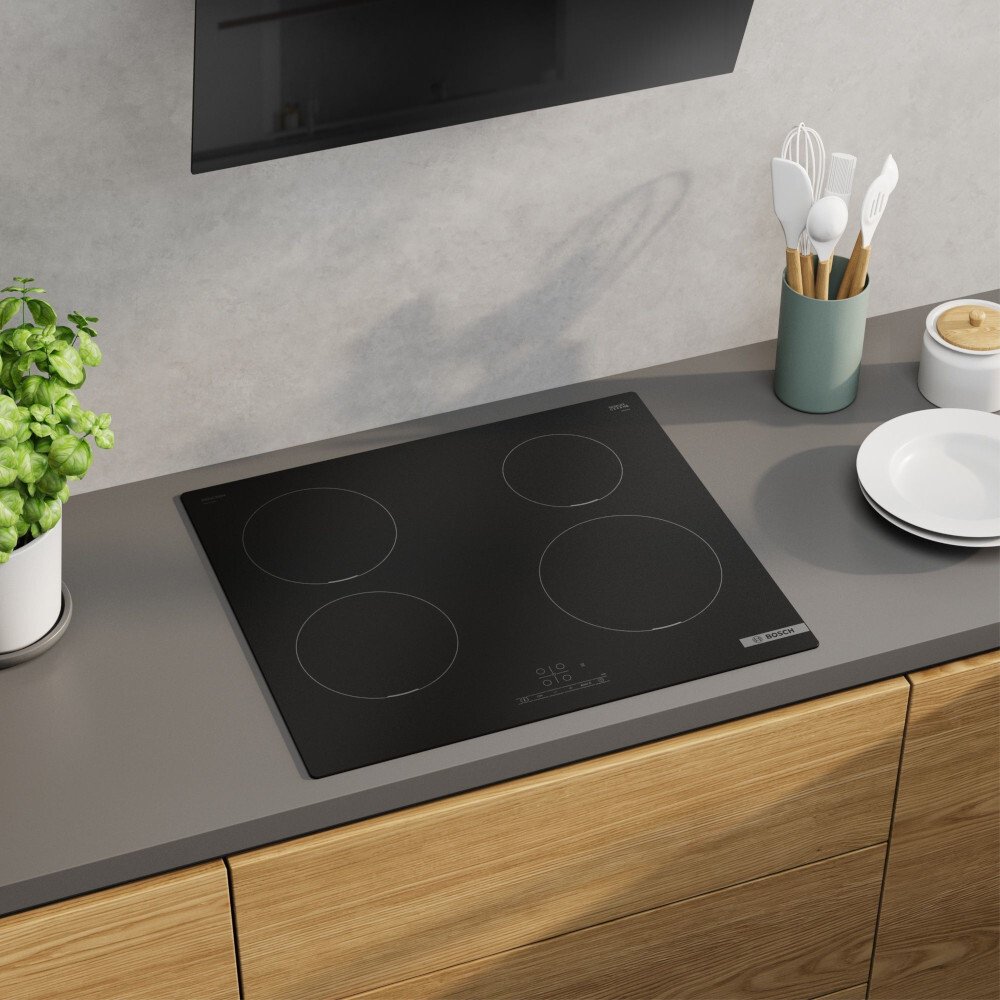 Bosch PIE61ABB5E Series 4 59cm Induction Hob, Black