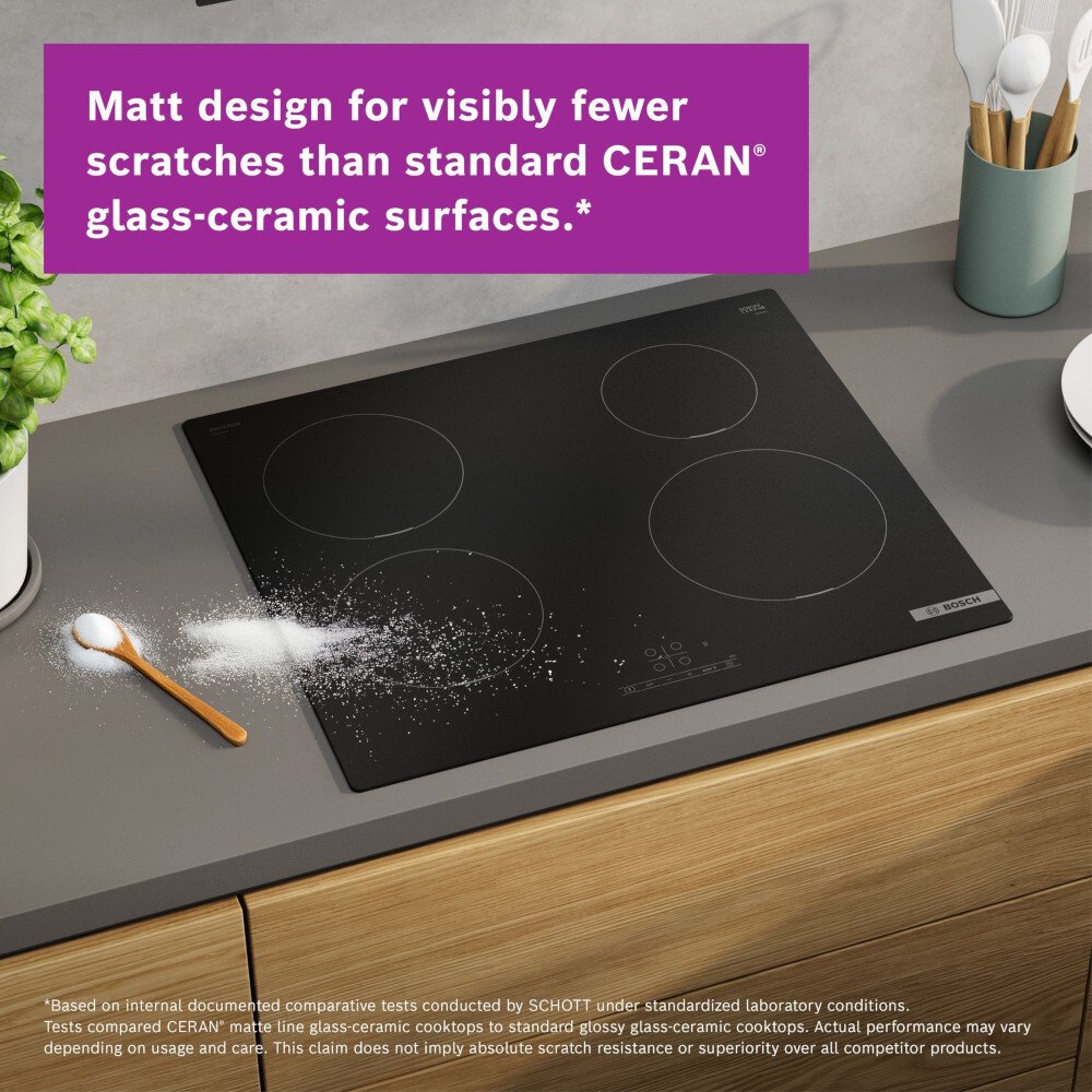 Bosch PIE61ABB5E Series 4 59cm Induction Hob, Black