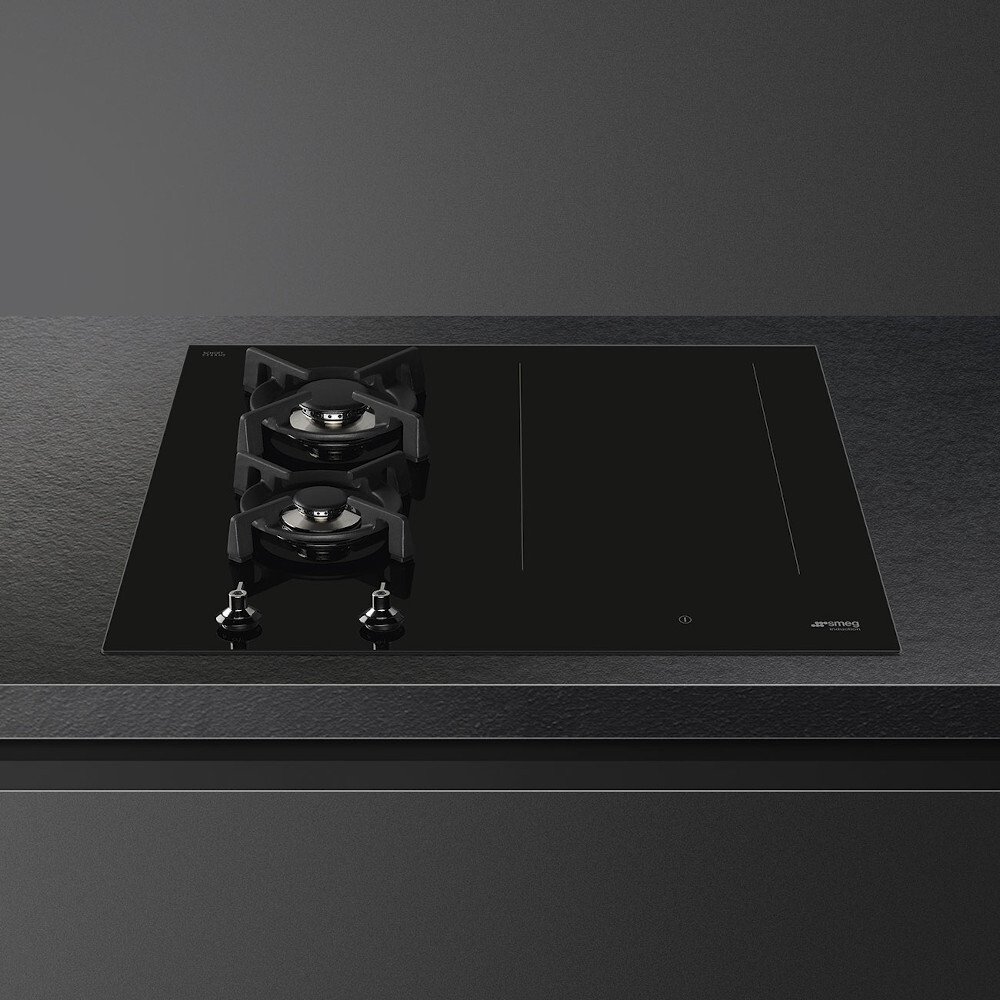 Smeg PM3643D Classic 65cm Mixed Fuel Hob, Black