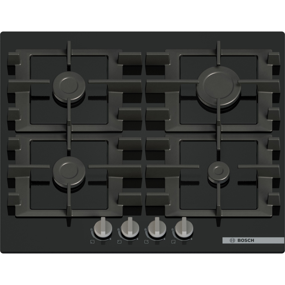 Bosch PNP6B6K40 Series 4 4 Burner Gas Hob, Black