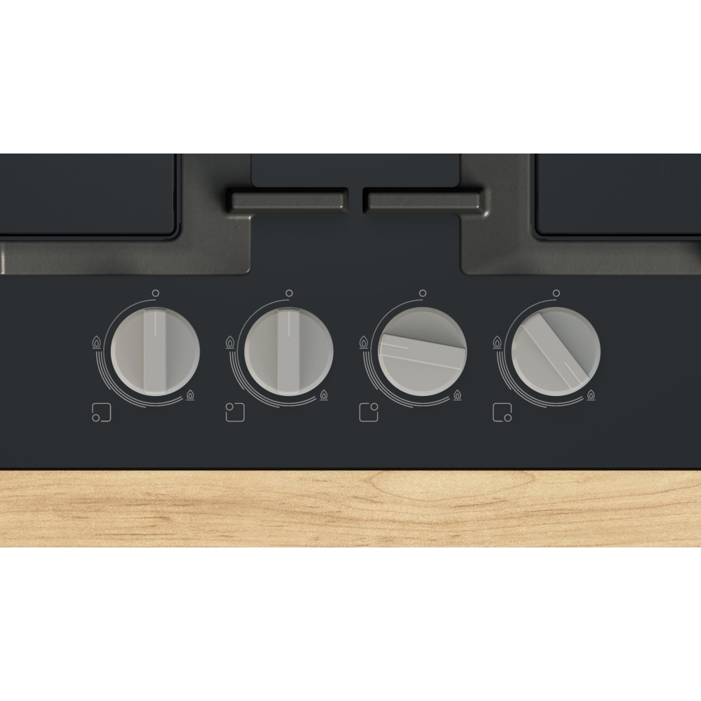 Bosch PNP6B6K40 Series 4 4 Burner Gas Hob, Black