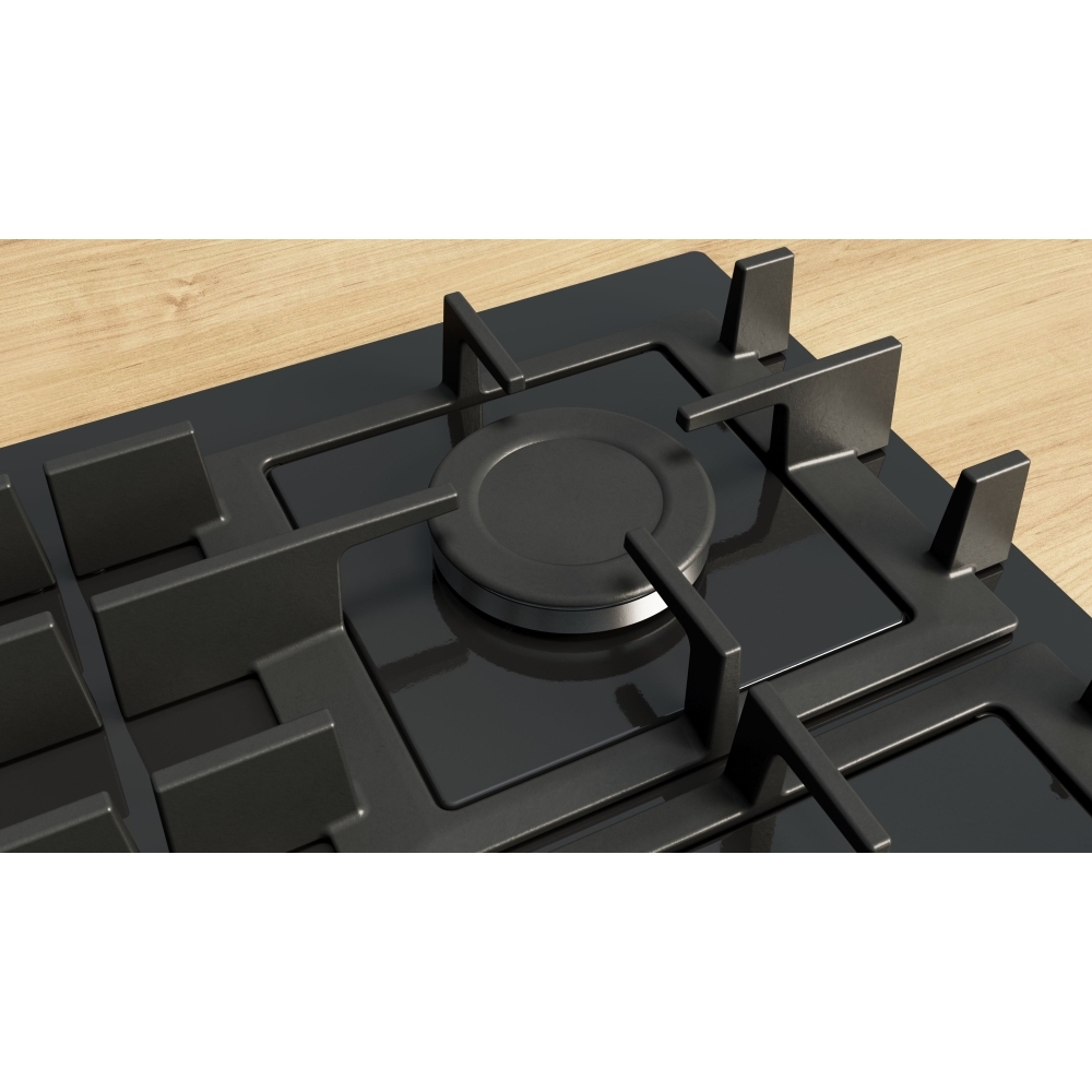 Bosch PNP6B6K40 Series 4 4 Burner Gas Hob, Black