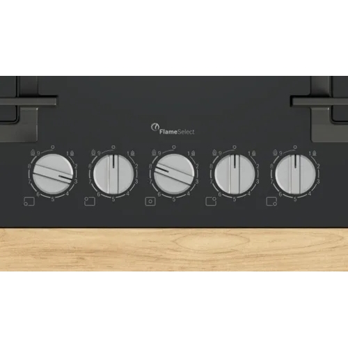 Bosch PPQ7A6I40 Series 6 75cm 5 Burner Gas Hob, Black