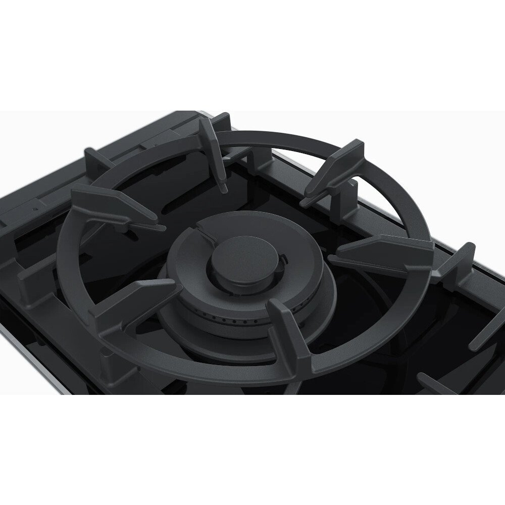 Bosch PRA3A6B70 Series 8 Single Burner Gas Domino Hob, Black on Glass