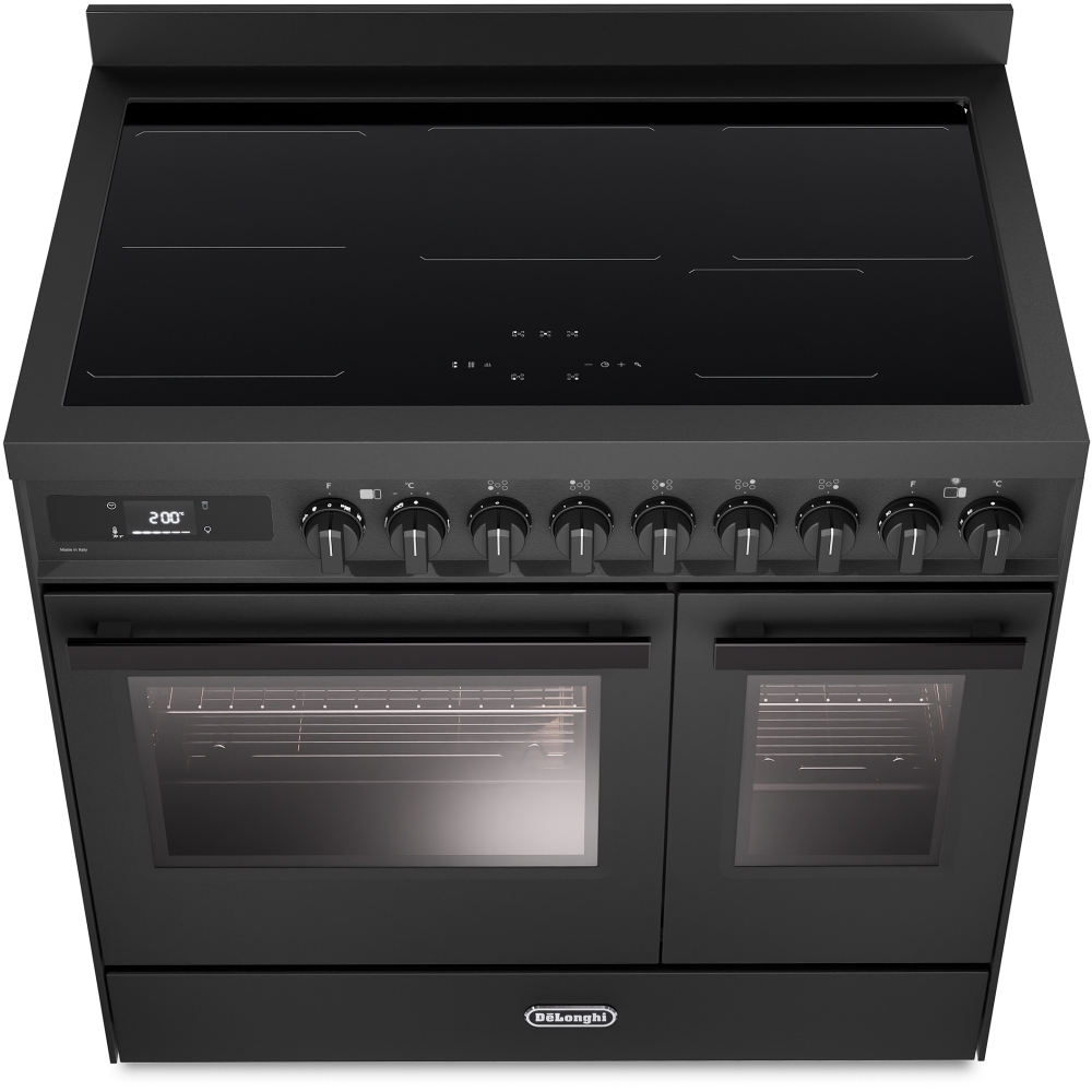 DeLonghi PRO 965 TIMAA 90cm Induction Range Cooker, Grey, A Rated