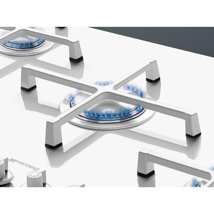 Buy Smeg Linea PV175CB 5 Burner Gas Hob (PV175CB) White on Glass