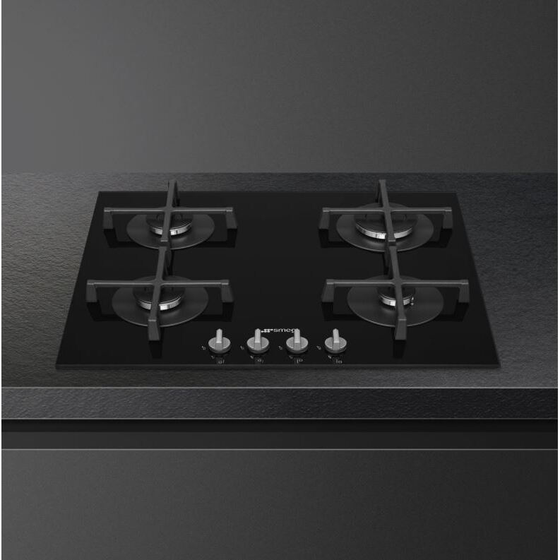 Buy Smeg Cucina PV264N 4 Burner Gas Hob Black Marks Electrical