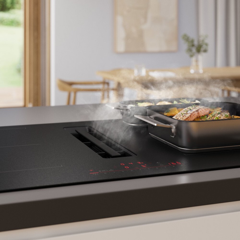 Bosch PVQ81AH26E Series 6 80cm Vented Hob, Black, B Rated