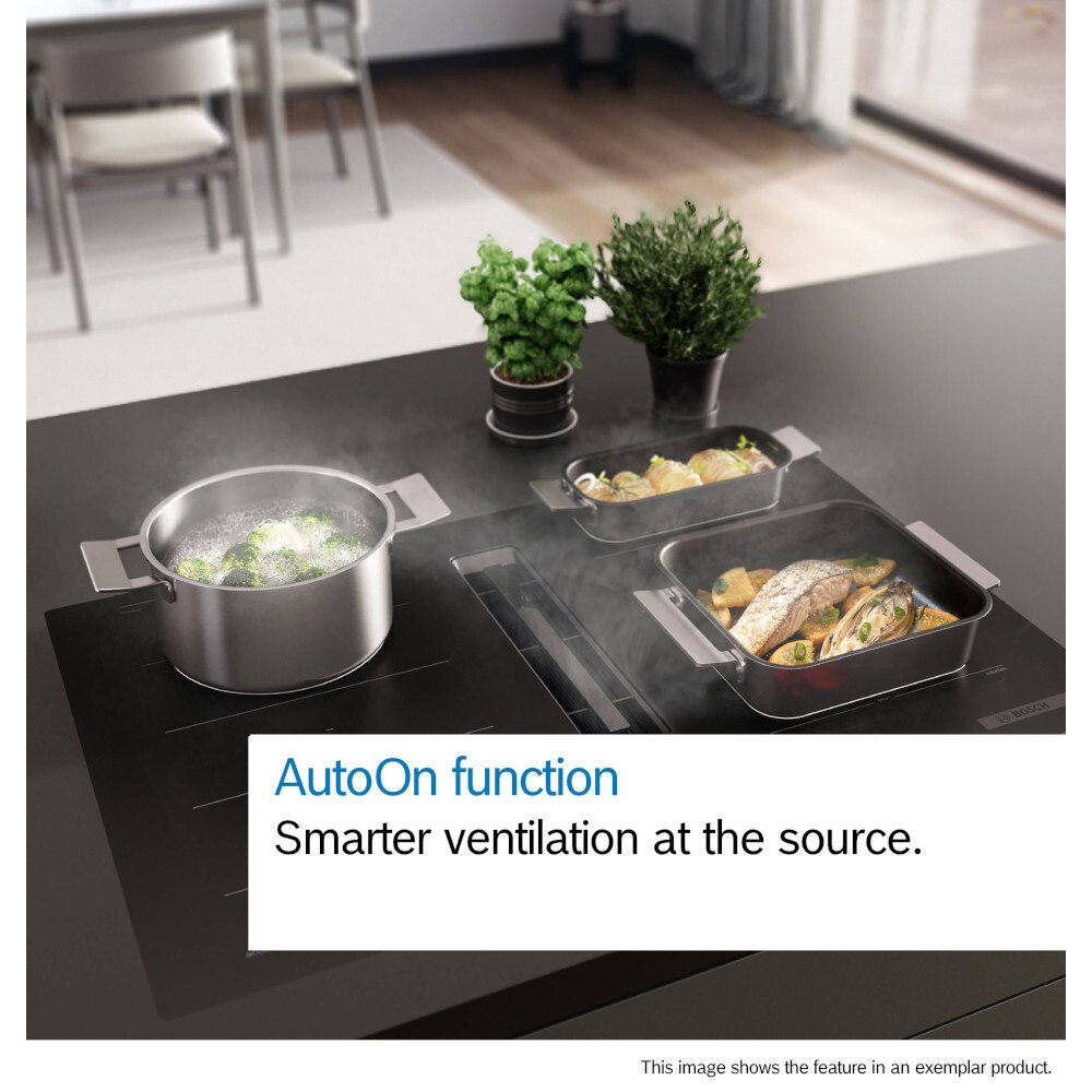 Bosch PVQ81AH26E 80cm Vented Hob, Black, B Rated