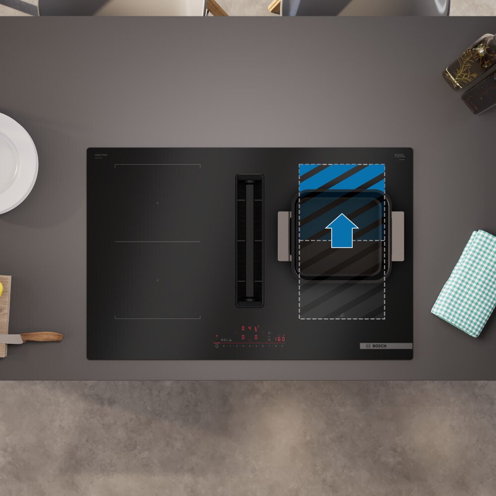 Bosch PVQ81AH26E 80cm Vented Hob, Black, B Rated