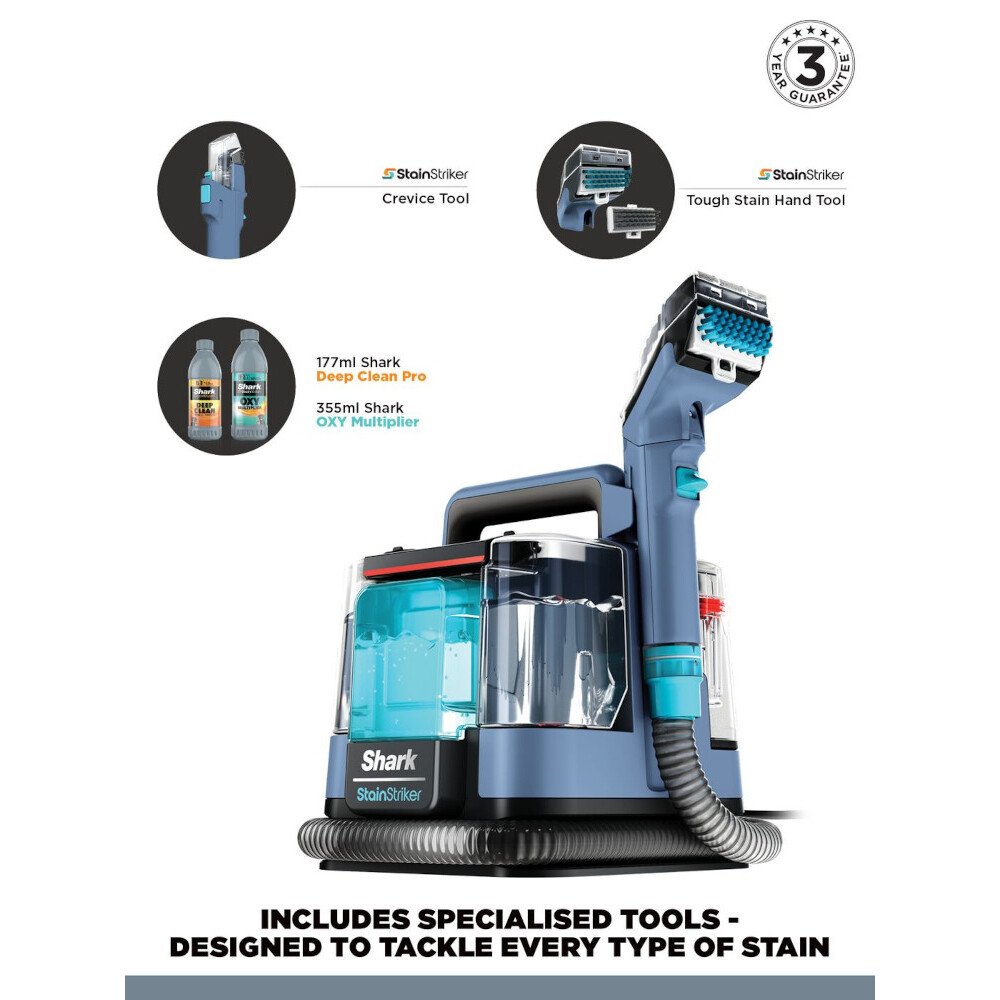 Shark PX200UK StainStriker Stain & Spot Cleaner, White