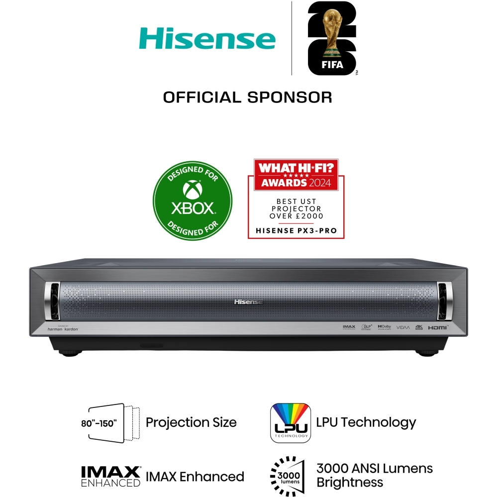 Hisense PX3-PRO 4K Smart Laser Cinema, 4K Ultra HD, Black