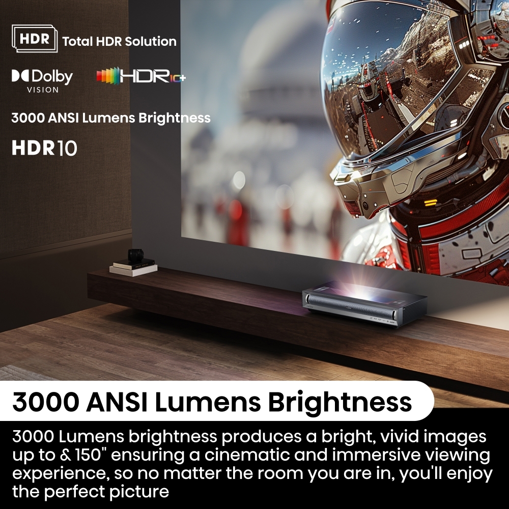 Hisense PX3-PRO 4K Smart Laser Cinema, 4K Ultra HD, Black