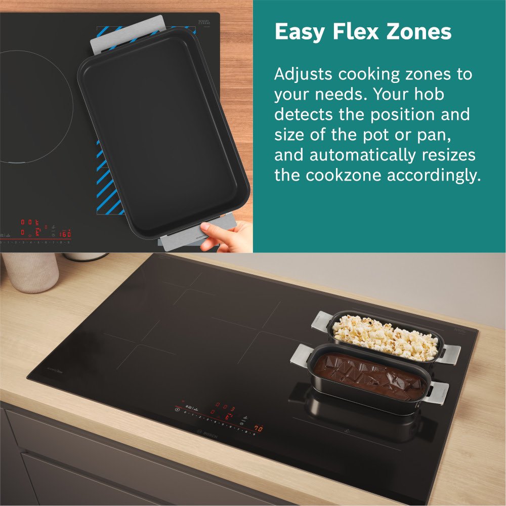 Bosch PXV831HC1E Series 6 80cm Induction Hob, Black