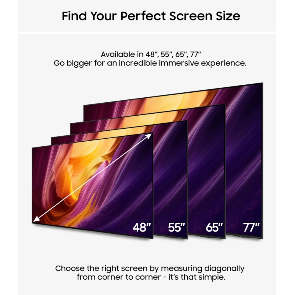 Samsung QE48S95HHEXXU 48" OLED Smart Television, 4K Ultra HD, Black, F Rated