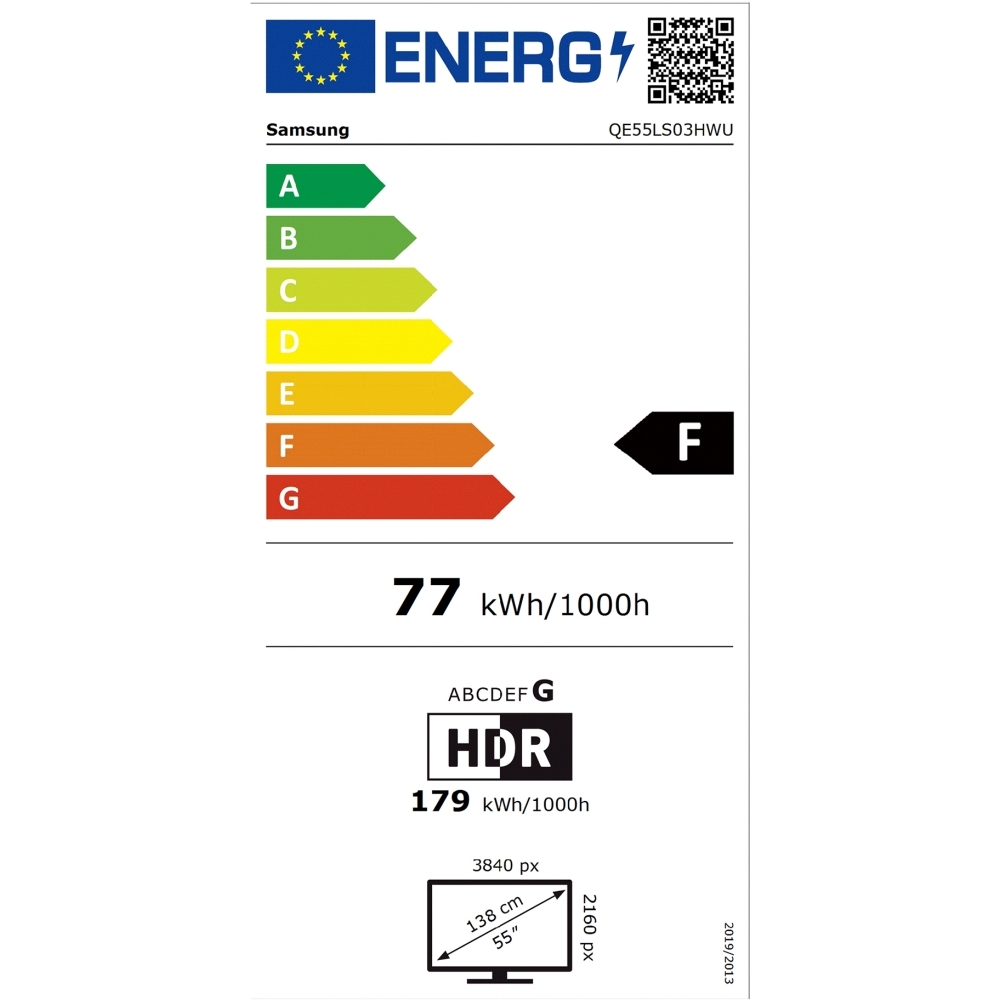 Samsung QE55LS03HWUXXU 55" Neo QLED Smart Television, 4K Ultra HD, F Rated