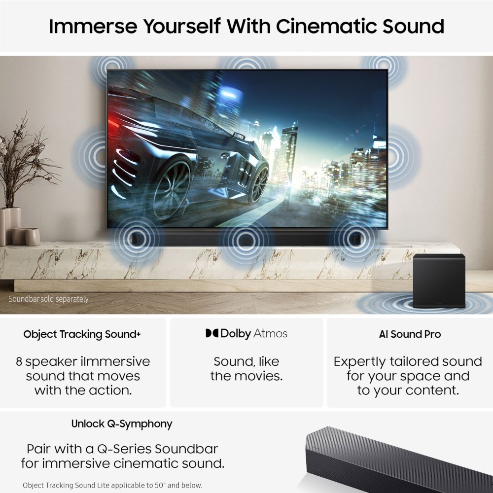 Samsung QE55QN90FATXXU 55" Neo QLED Smart Television, 4K Ultra HD, Black, F Rated