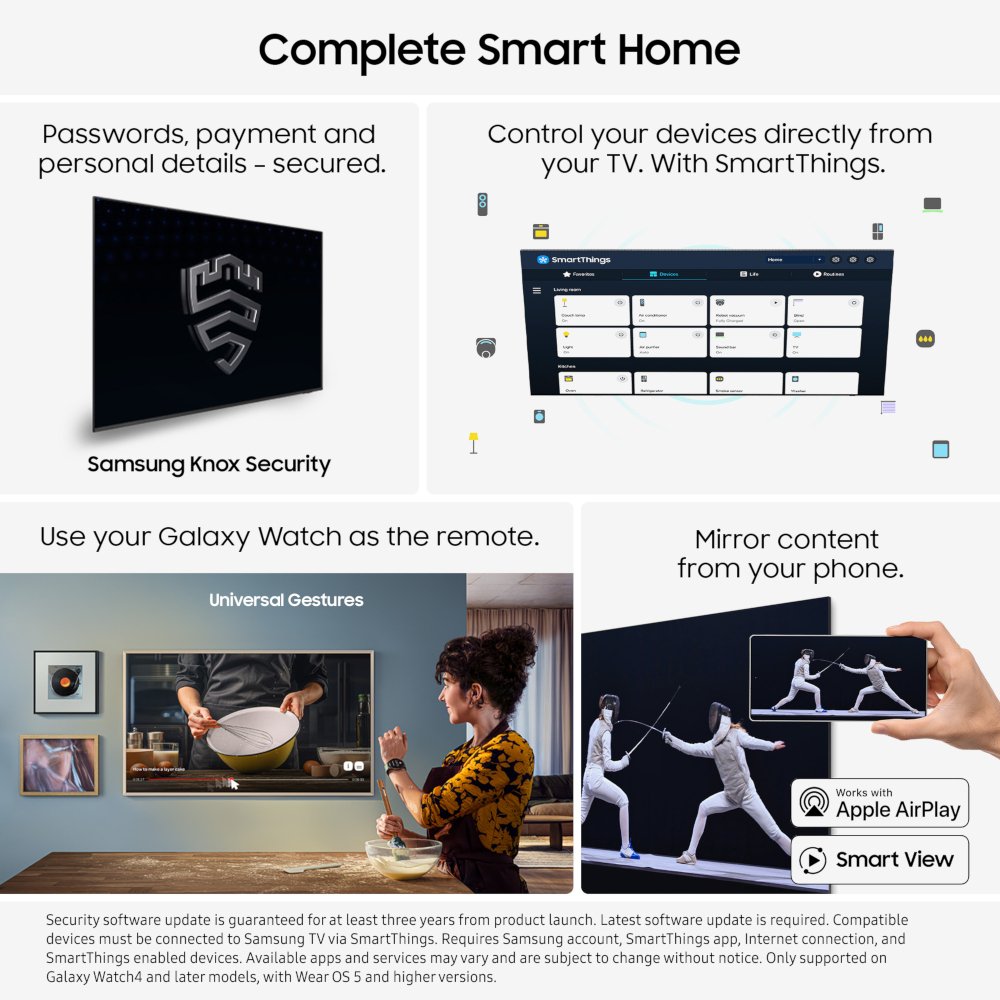 Samsung QE55QN90FATXXU 55" Neo QLED Smart Television, 4K Ultra HD, Black, F Rated