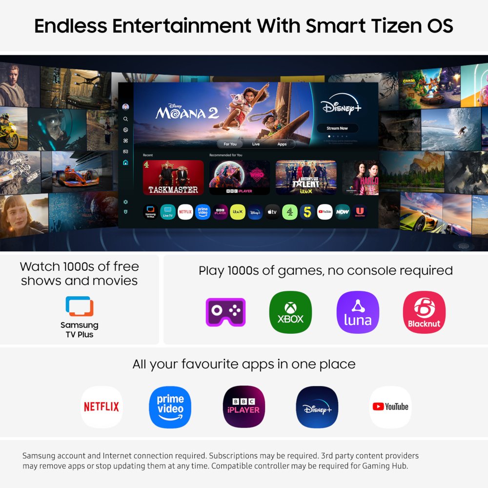 Samsung QE65QN90FATXXU 65" Neo QLED Smart Television, 4K Ultra HD, Black, F Rated