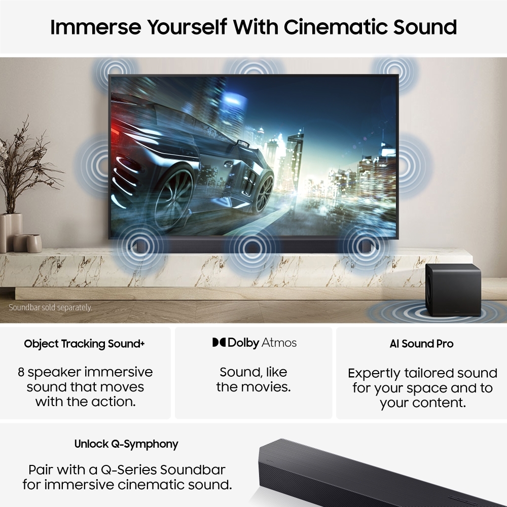 Samsung QE75QN900FTXXU 75" Neo QLED Smart Television, 8K Ultra HD, Black, G Rated