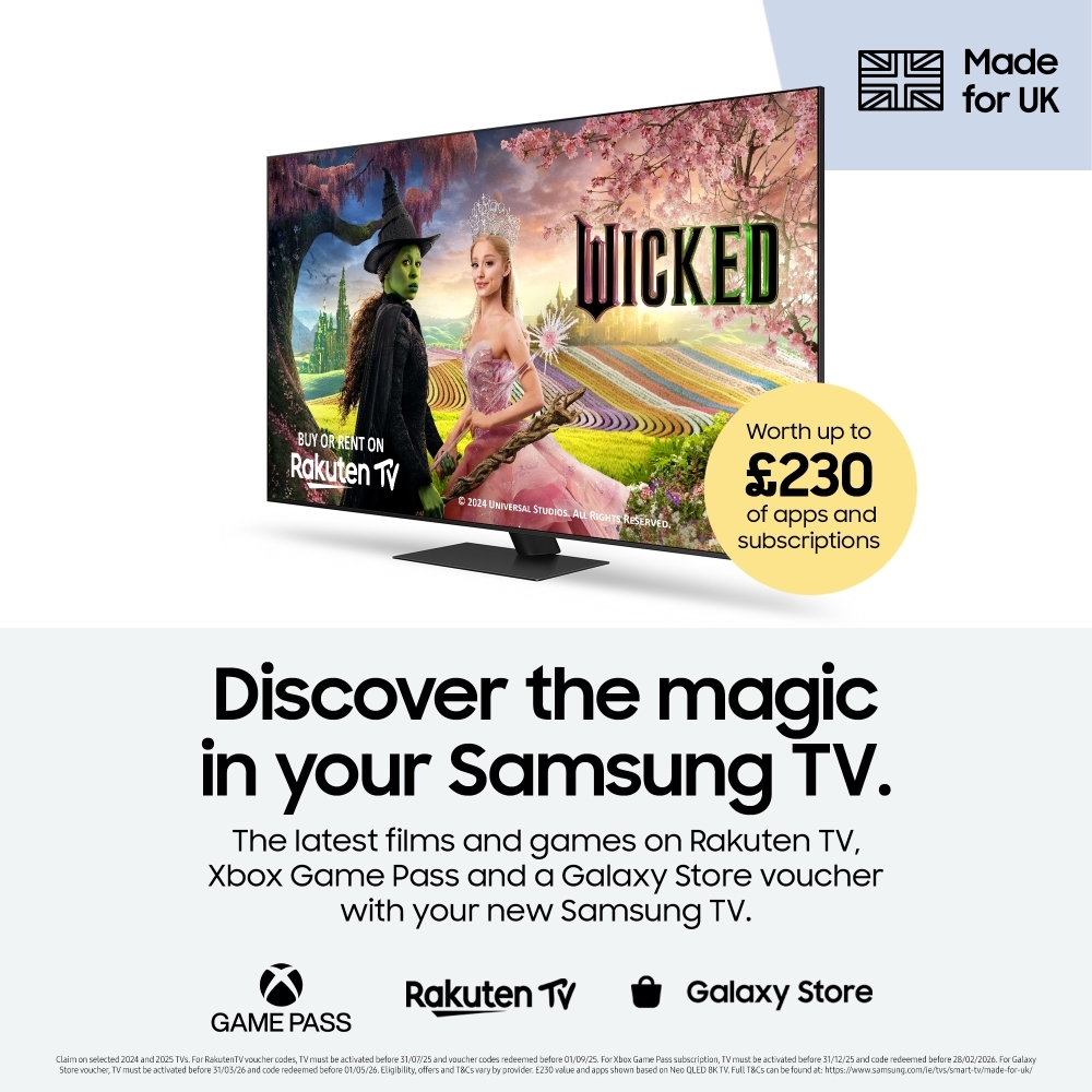 Samsung QE75QN95DATXXU QN95D 75" Flagship Neo QLED 4K HDR Smart TV, 4K Ultra HD, Black, F Rated