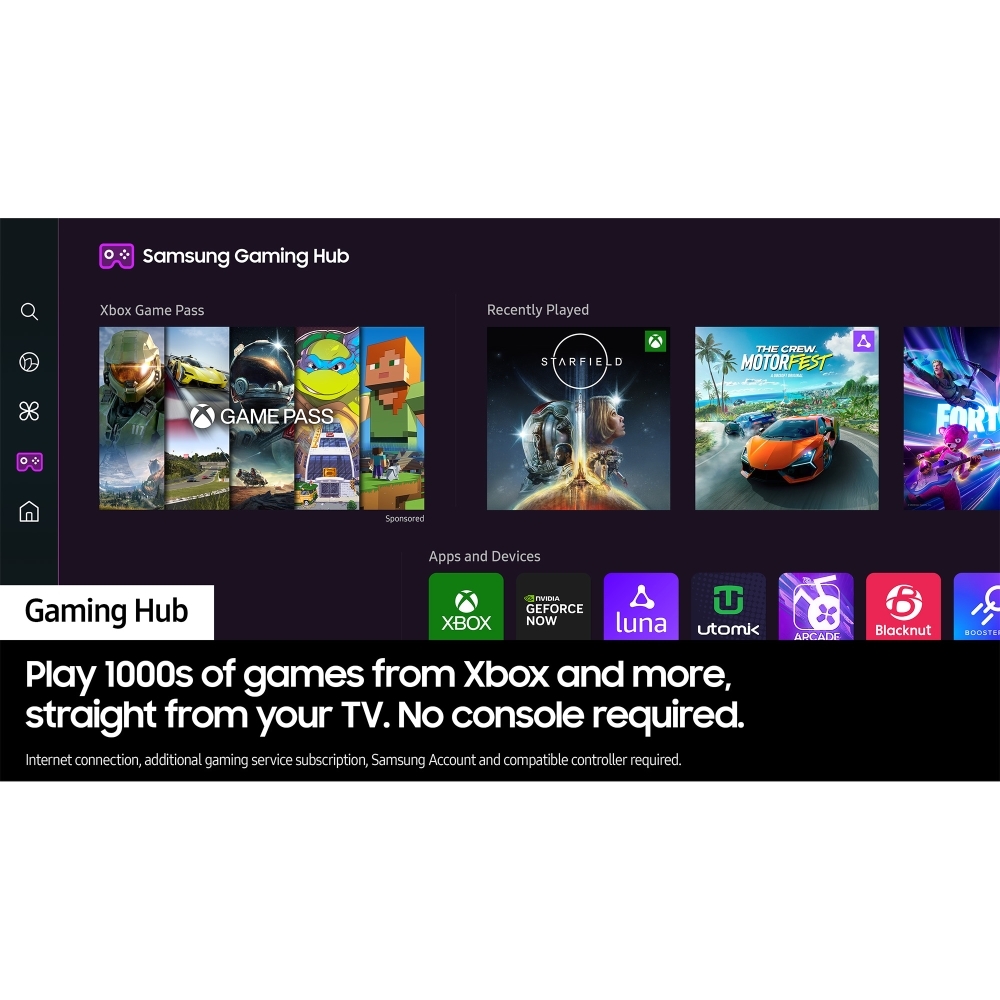 Samsung QE75QN95DATXXU QN95D 75" Flagship Neo QLED 4K HDR Smart TV, 4K Ultra HD, Black, F Rated
