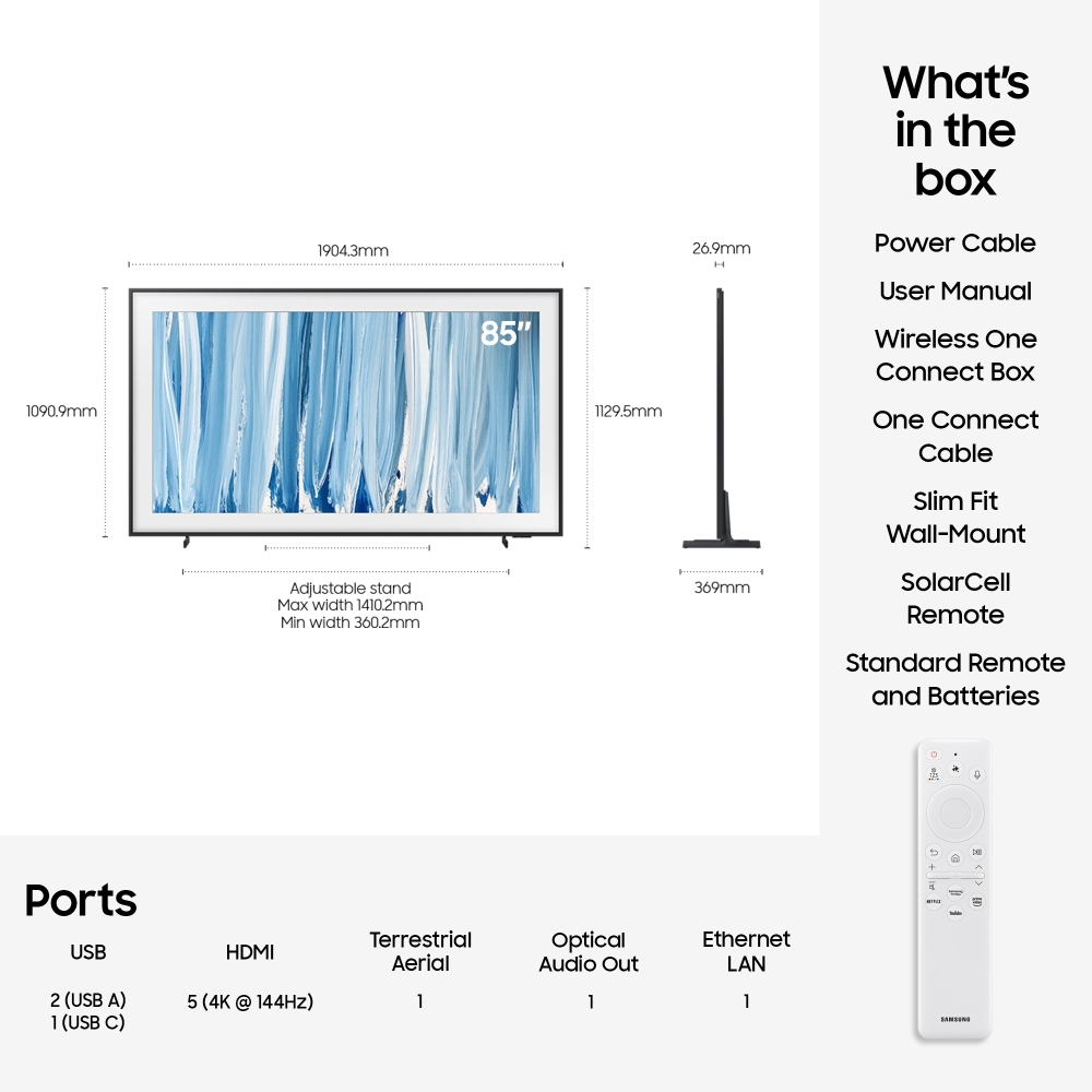 Samsung QE85LS03HWUXXU 85" Television