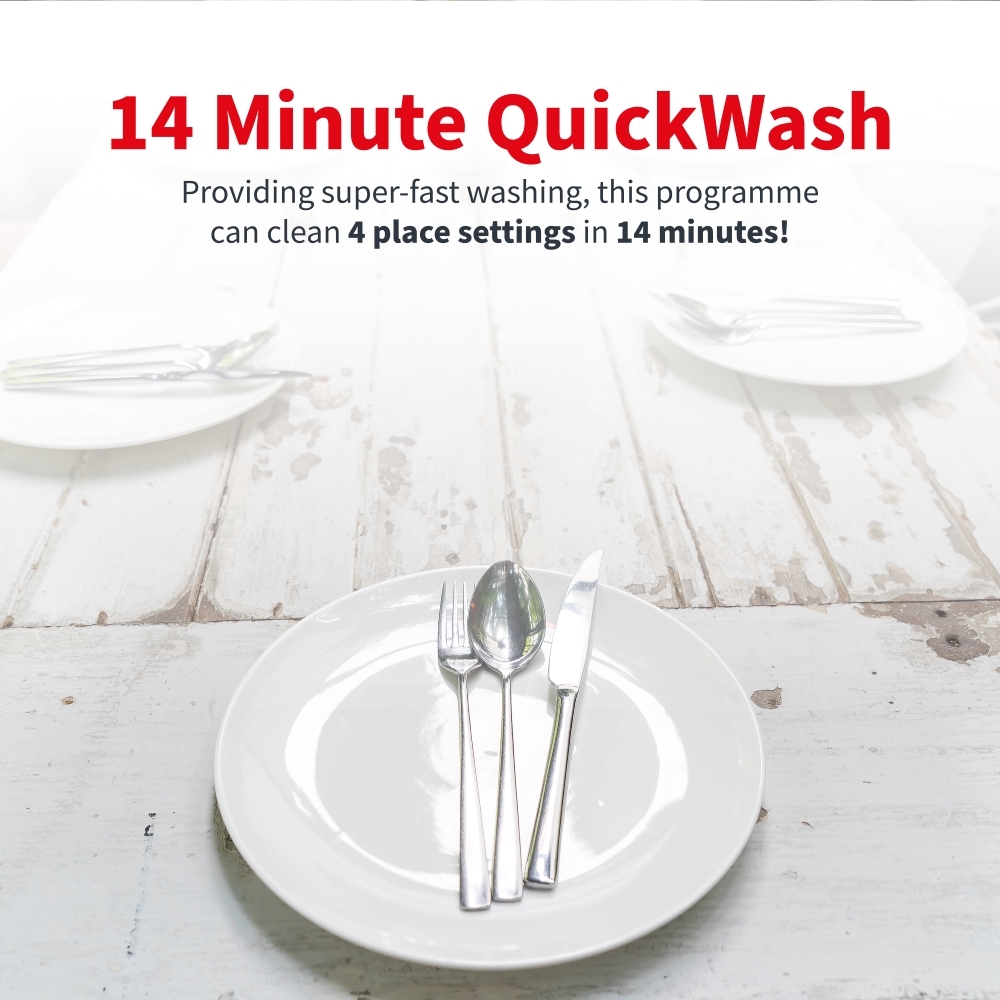 Sharp QW-NA1FF47D3M2-EN Dishwasher, 13 Place Settings, D Rated
