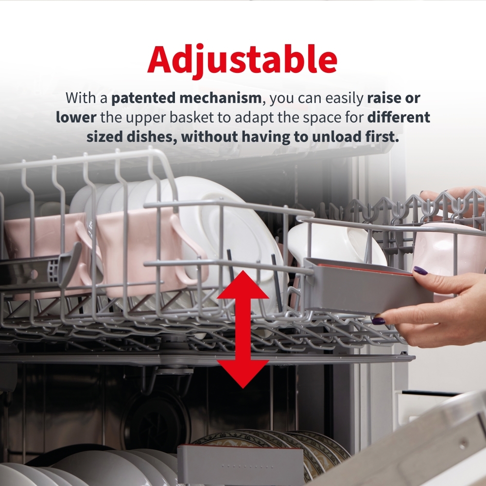 Sharp QW-NA1FF47D3M2-EN Dishwasher, 13 Place Settings, D Rated