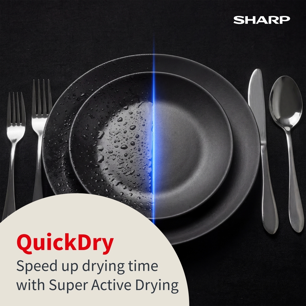 Sharp QW-NI15I49D3X-EN Fully Integrated Dishwasher, 13 Place Settings, D Rated
