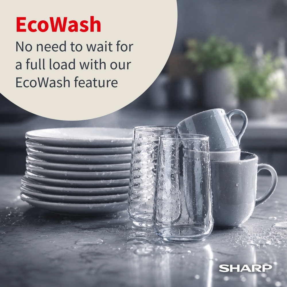 Sharp QW-NI15I49D3X-EN Fully Integrated Dishwasher, 13 Place Settings, D Rated