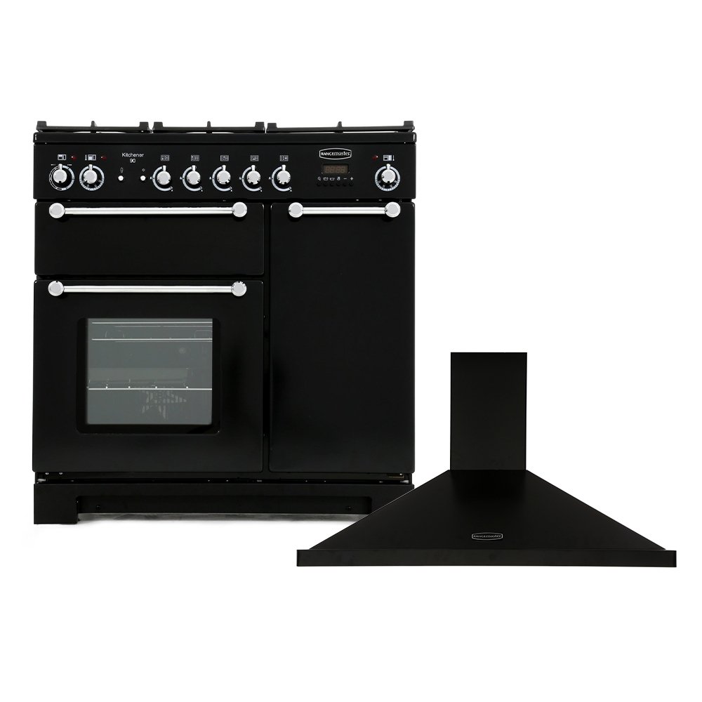 Rangemaster Kitchener�Dual Fuel Range Cooker & Hood Pack, A Rated