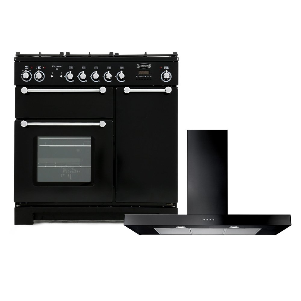 Rangemaster Kitchener�Dual Fuel Range Cooker & Hood Pack, A Rated