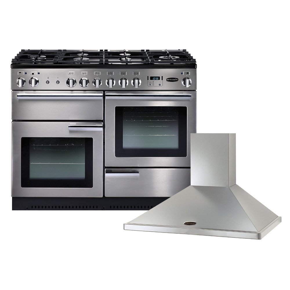 Rangemaster Professional Plus Dual Fuel Range Cooker & Hood Pack, A Rated