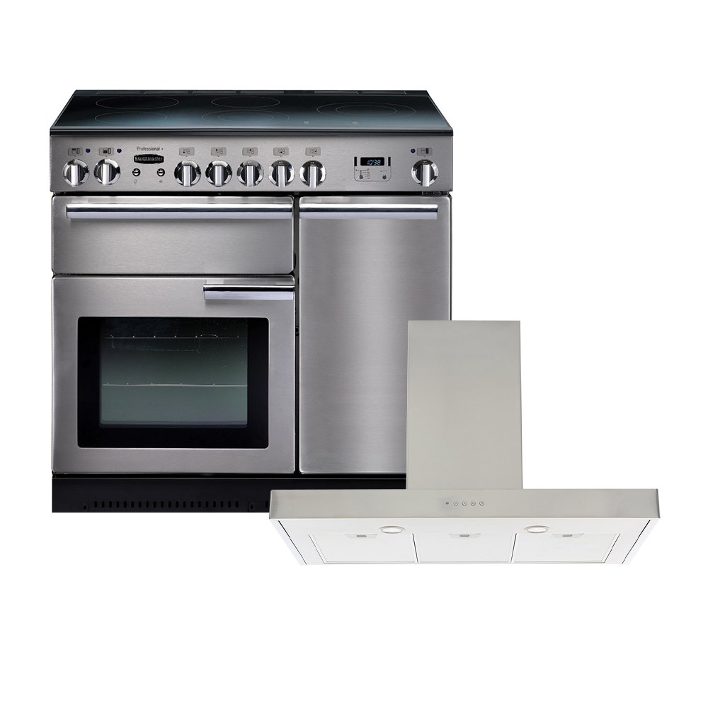 Rangemaster Professional Plus Ceramic Range Cooker & Hood Pack, A Rated