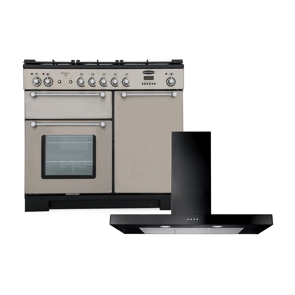 Rangemaster Kitchener�Dual Fuel Range Cooker & Hood Pack, A Rated