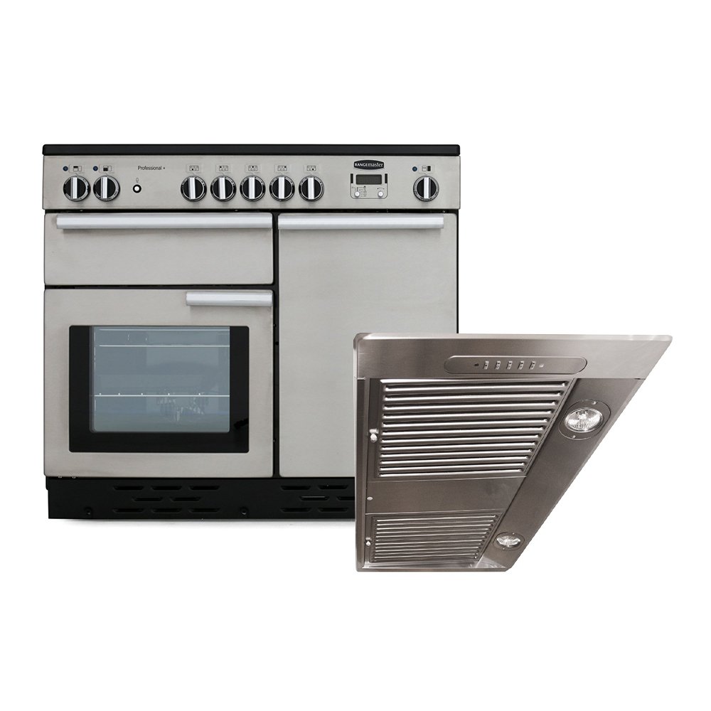 Rangemaster Professional Plus Induction Range Cooker & Hood Pack, A Rated