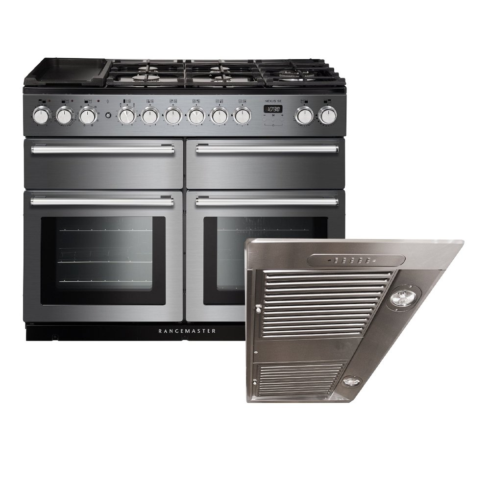 Rangemaster Nexus SE Dual Fuel Range Cooker & Hood Pack, A Rated