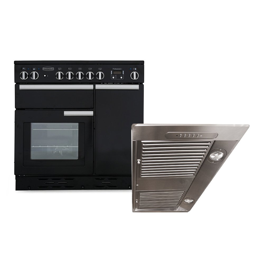 Rangemaster Professional Plus Induction Range Cooker & Hood Pack, A Rated