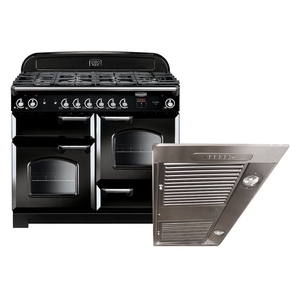 Rangemaster Classic Gas Range Cooker & Hood Pack, A+ Rated