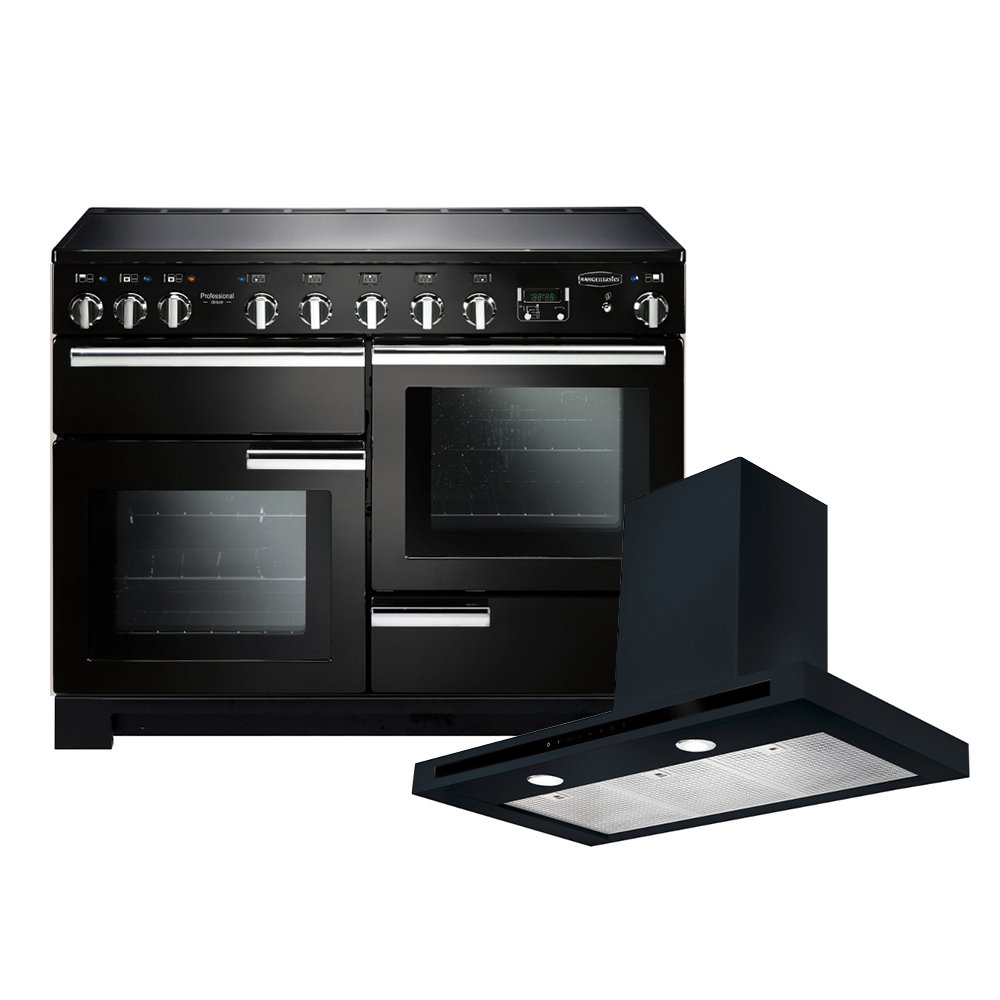 Rangemaster Professional Deluxe Induction Range Cooker & Hood Pack, A Rated