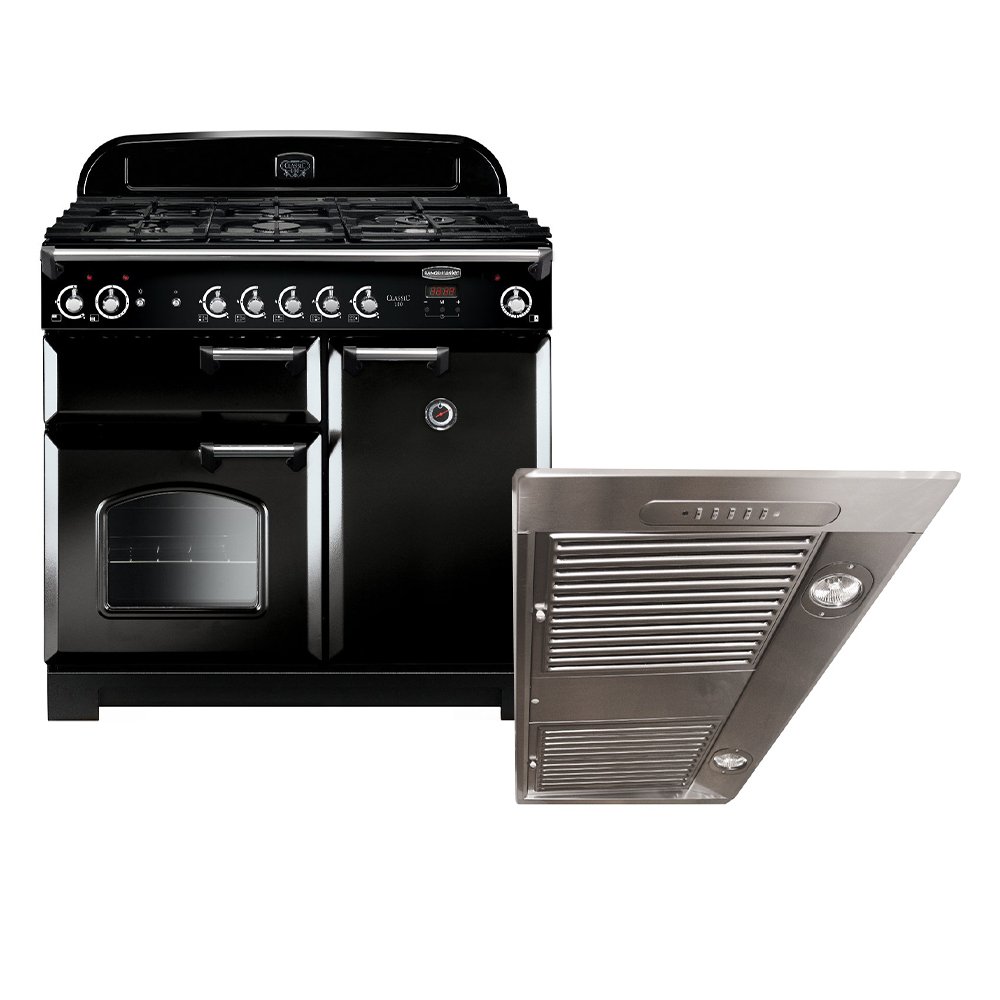 Rangemaster Classic Gas Range Cooker & Hood Pack, A+ Rated