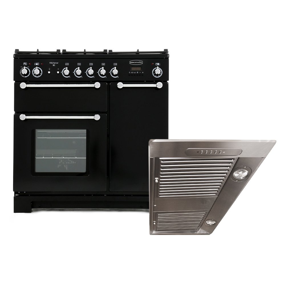 Rangemaster Kitchener�Dual Fuel Range Cooker & Hood Pack, A Rated