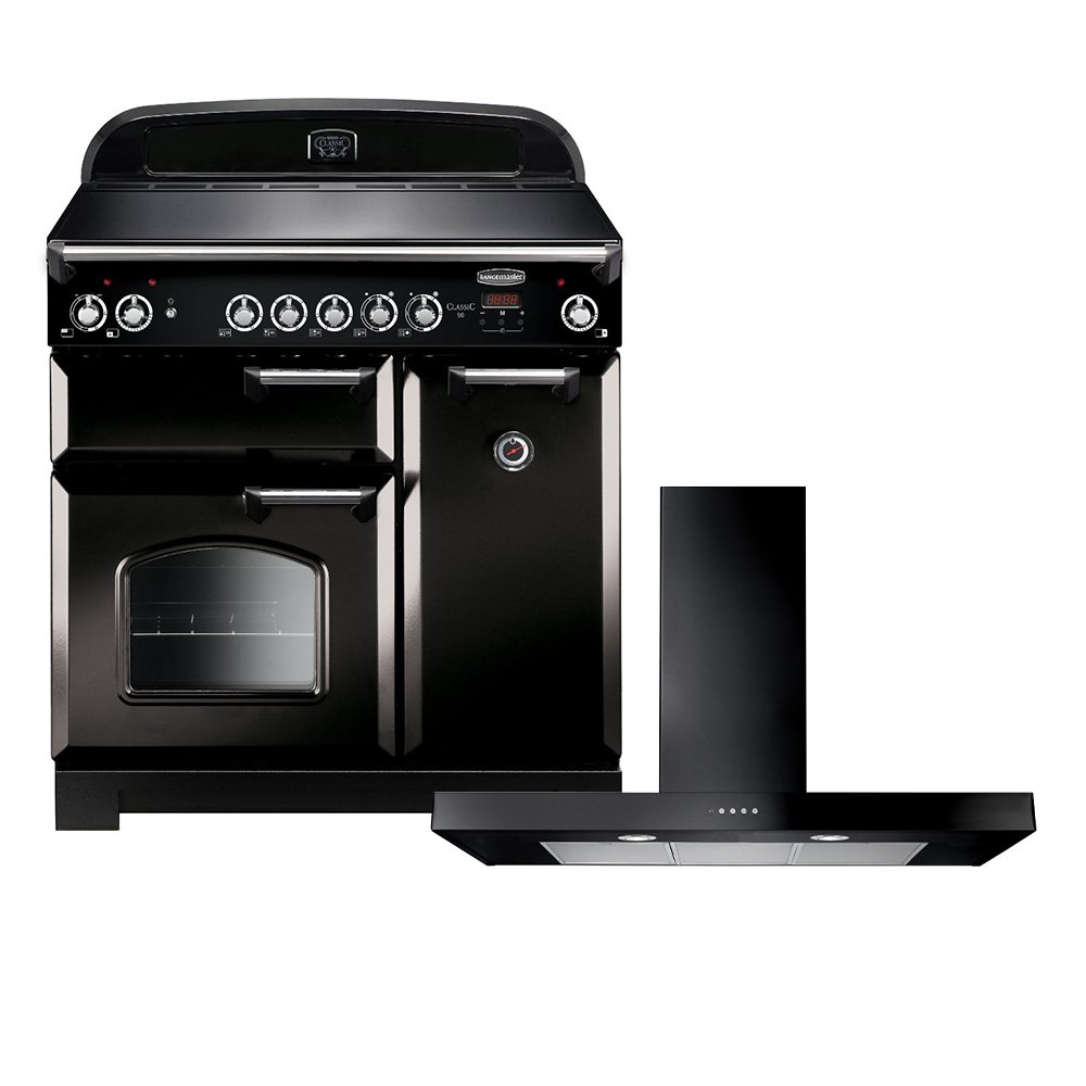 Rangemaster Classic Ceramic Range Cooker & Hood Pack, A Rated