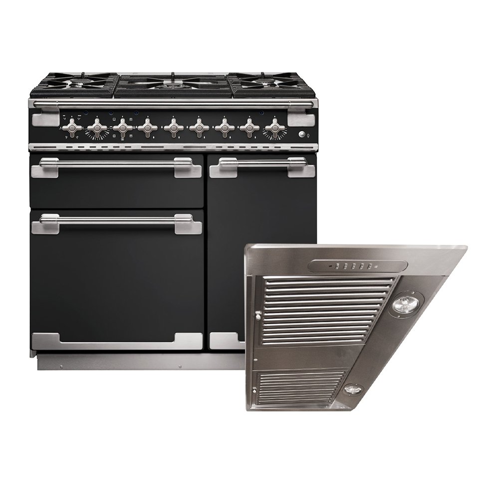 Rangemaster Elise Dual Fuel Range Cooker & Hood Pack, A Rated
